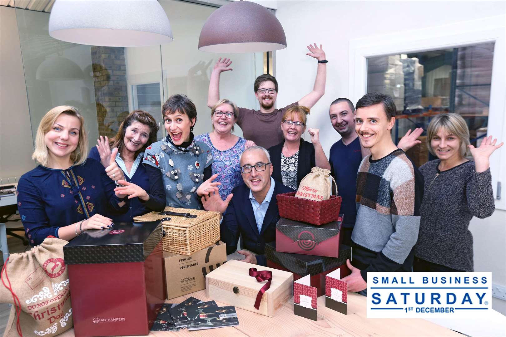 The team at Hay Hampers who were named in the Top Small Biz 100