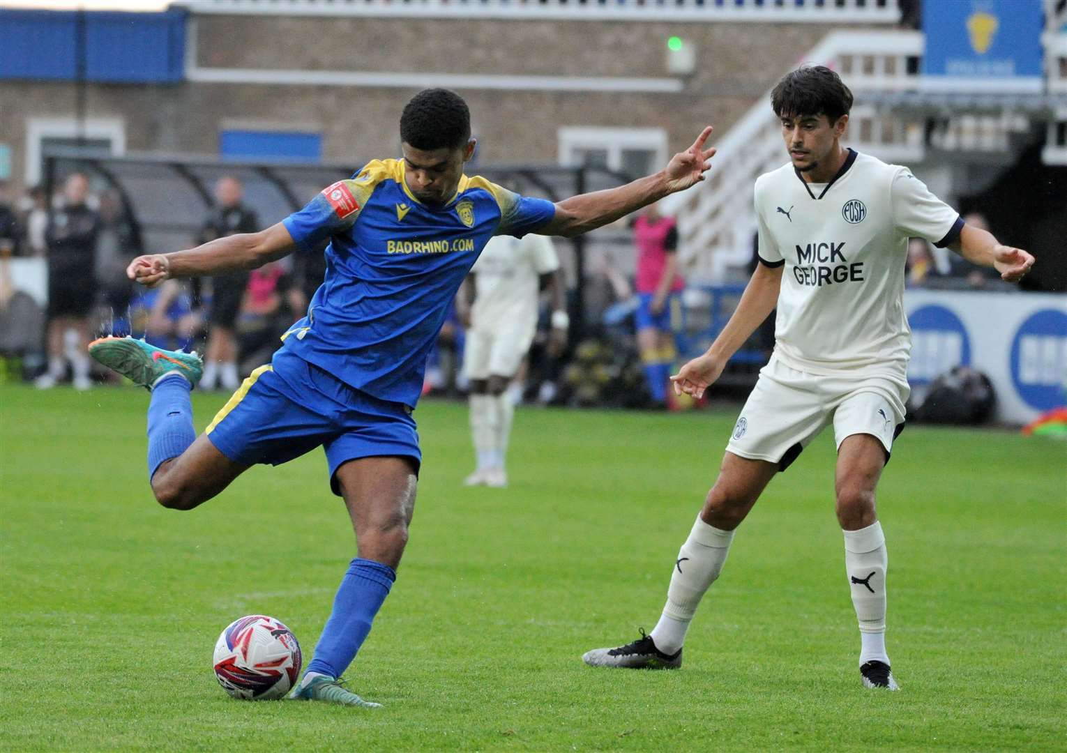 Action from Spalding's pre-season friendly with Peterborough United. Photo: Chris Lowndes