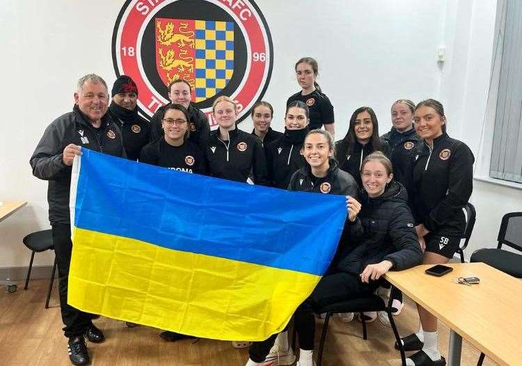 Assistant manager and volunteer driver Dave Ribakovs with Stamford Ladies AFC who funded a new ambulance windscreen