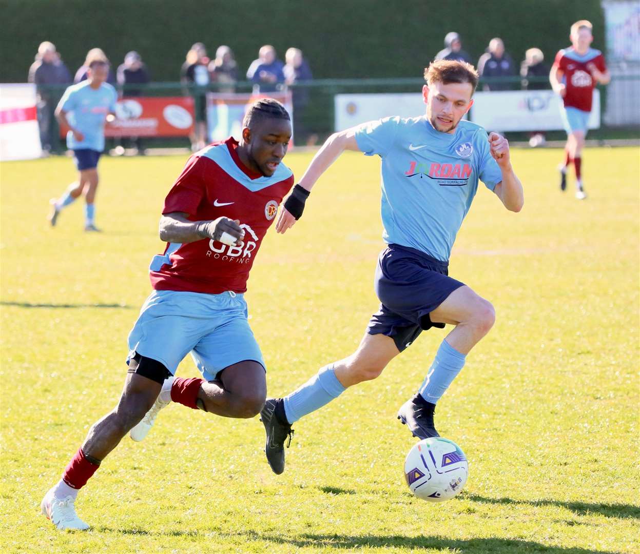 Match action from Deeping Rangers' home win over Newark Town. Photo: Jason Richardson