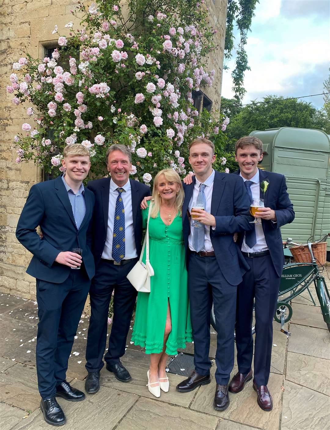 Craig and Sara Mann with sons George, Will and Tom