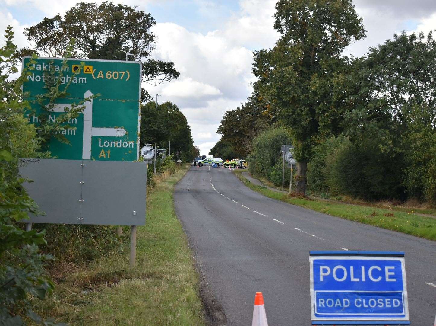 The A606 over the A1 was also closed as well as the A1. Photo: Roger Mortiss