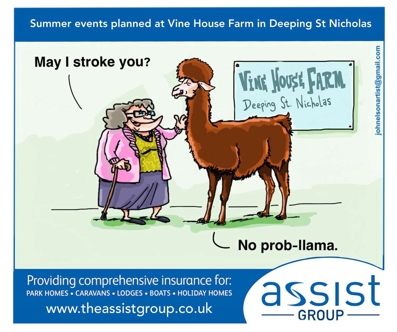 John Elson's cartoon is sponsored by the Assist Group
