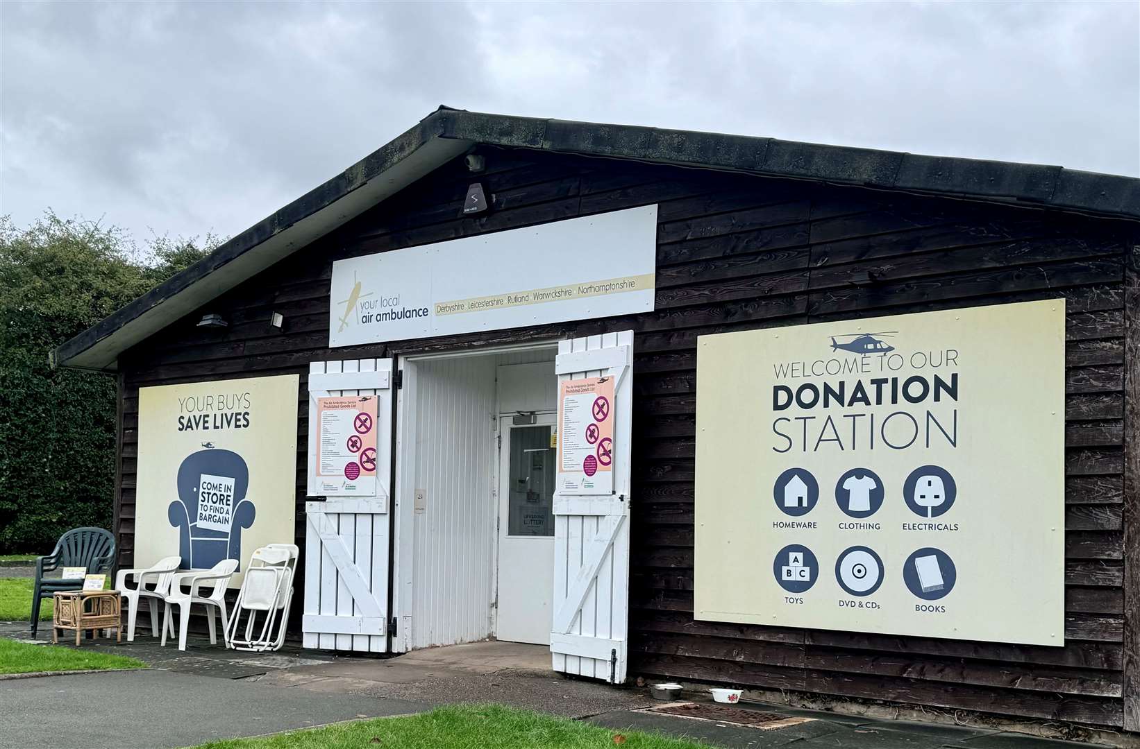 The Air Ambulance Service plans to open a cafe within its Oakham store.