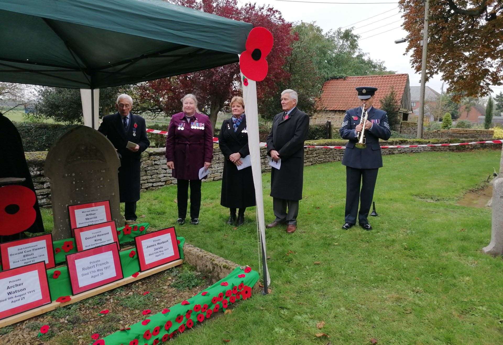 The Last Post was played in Tallington by a serviceman from RAF Wittering. Photo: David Tilson