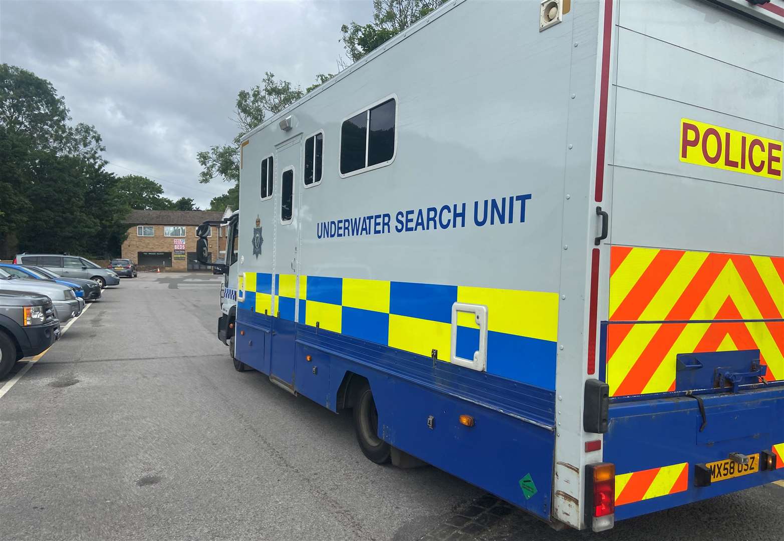 An underwater search unit at the Wellhead Park on June 28