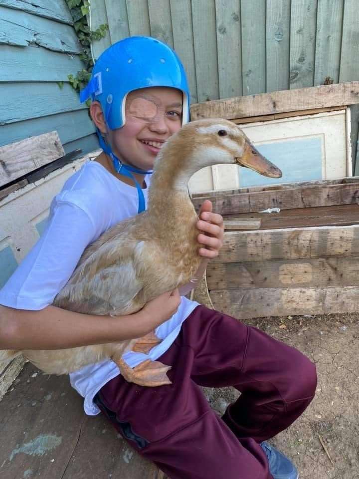 Jack with his favourite duck Daphne
