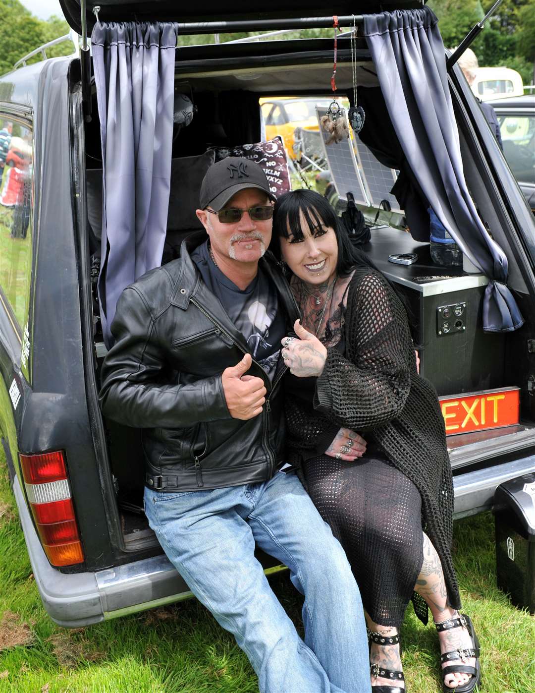 Simon and Kelly enjoy the atmosphere