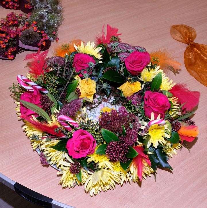 The winning flowers entry.