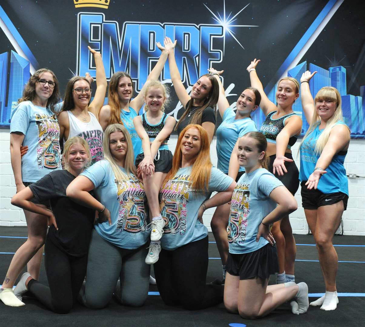 The cheerleading club has moved to a bigger venue