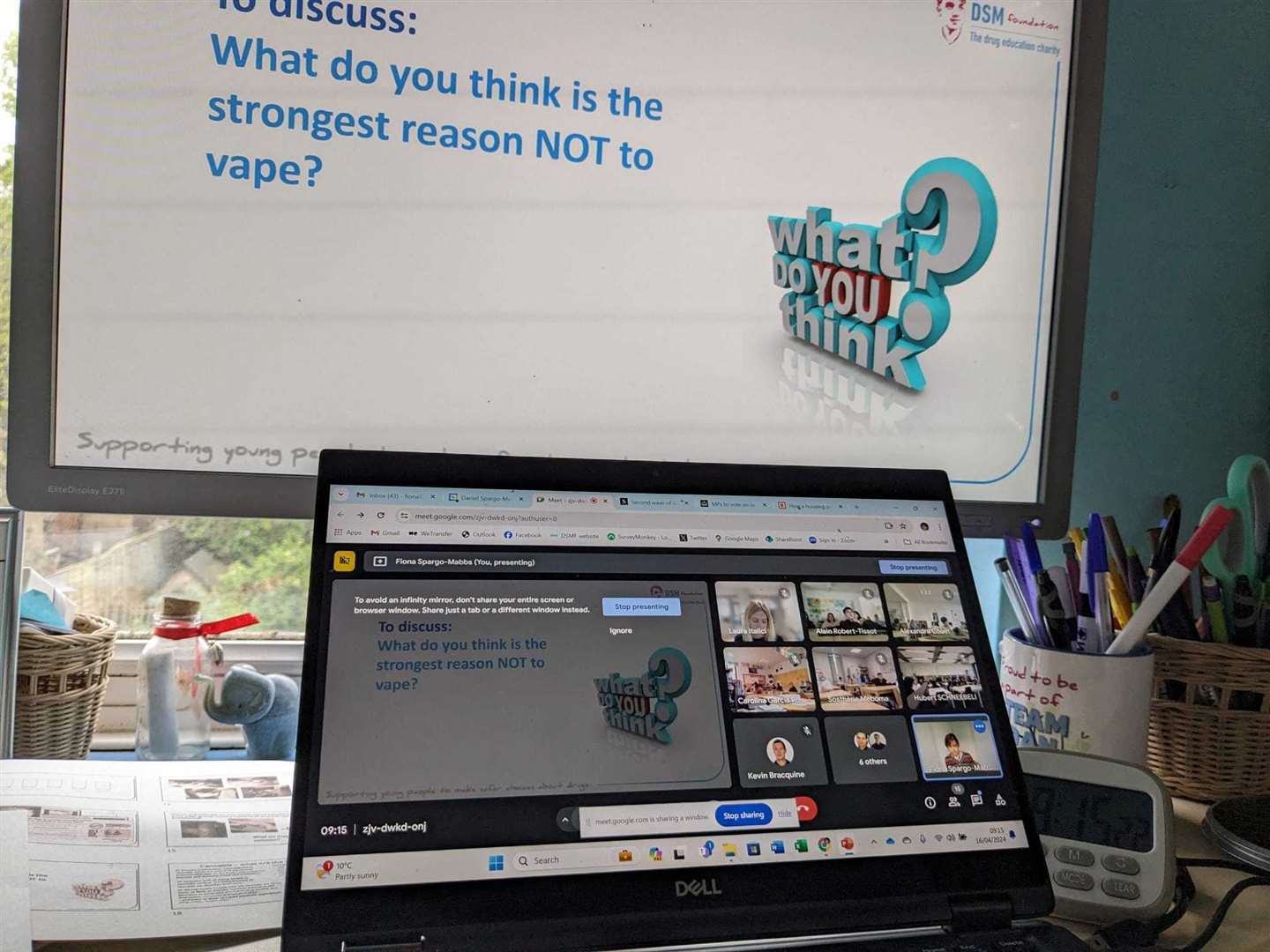 Youngsters were shown a presentation about the dangers of drugs
