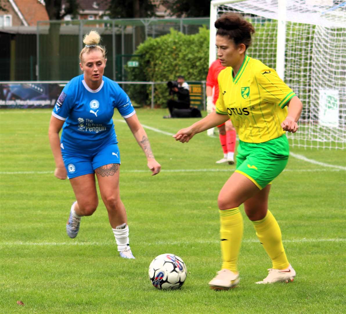 Peterborough United Women in action at the Abbey Lawn last season. Photo: Dave Mears