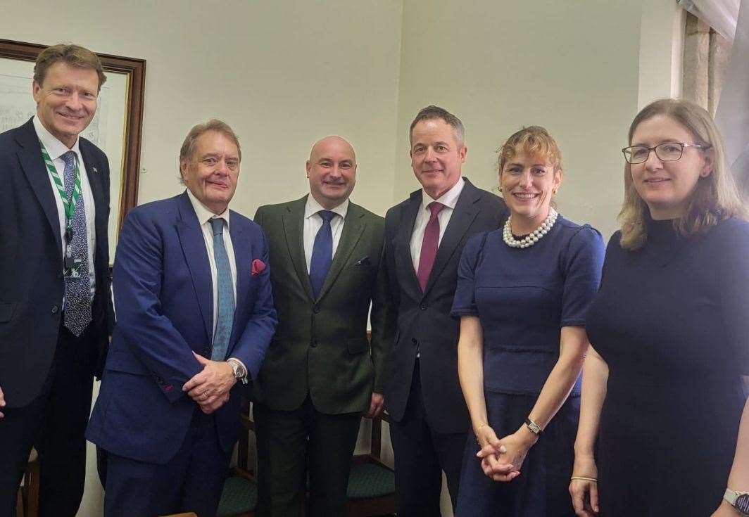 Marc Jones with a handful of Lincolnshire MPs discussing fairer funding. Photo: Richard Tice/X