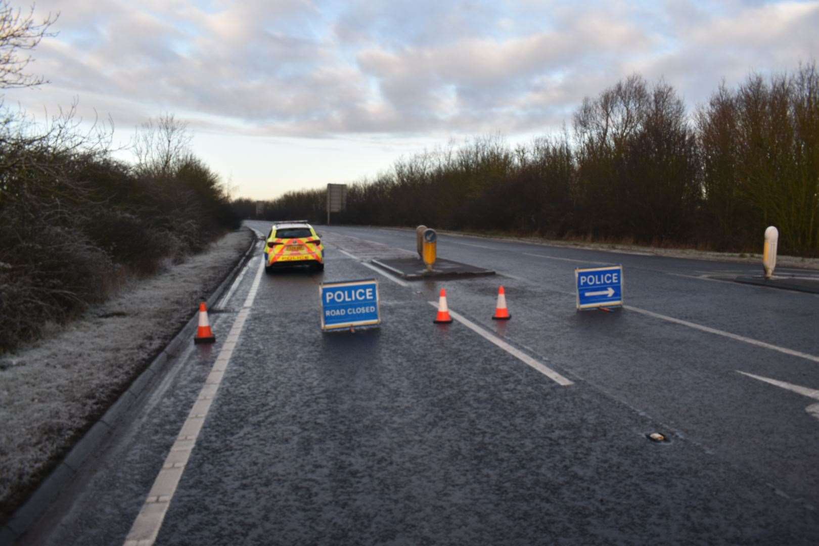 The A17 is closed both ways. Photo: RSM Photography