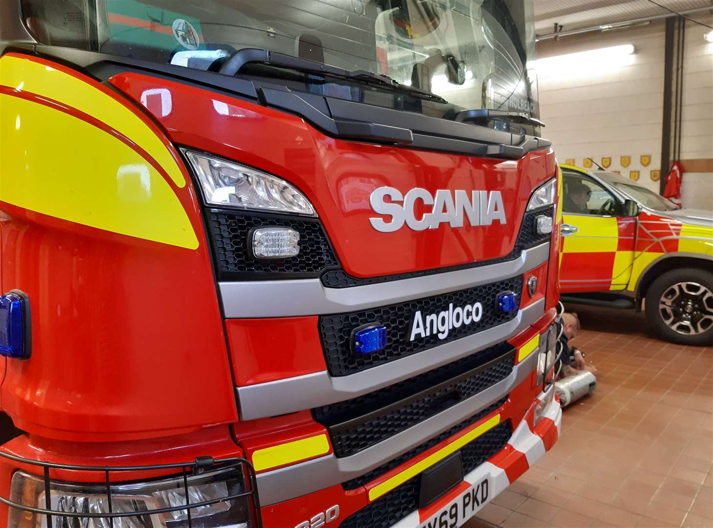 Firefighters from two stations were called to the incident on the A52
