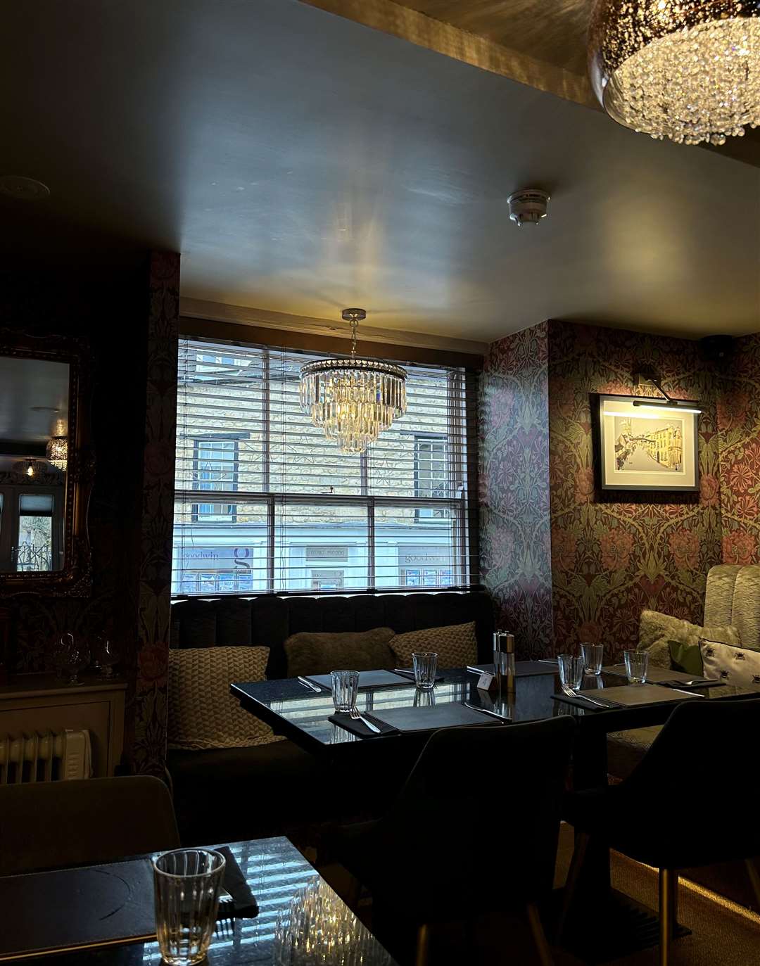 Inside the upper floor of The Slanted Door in Stamford