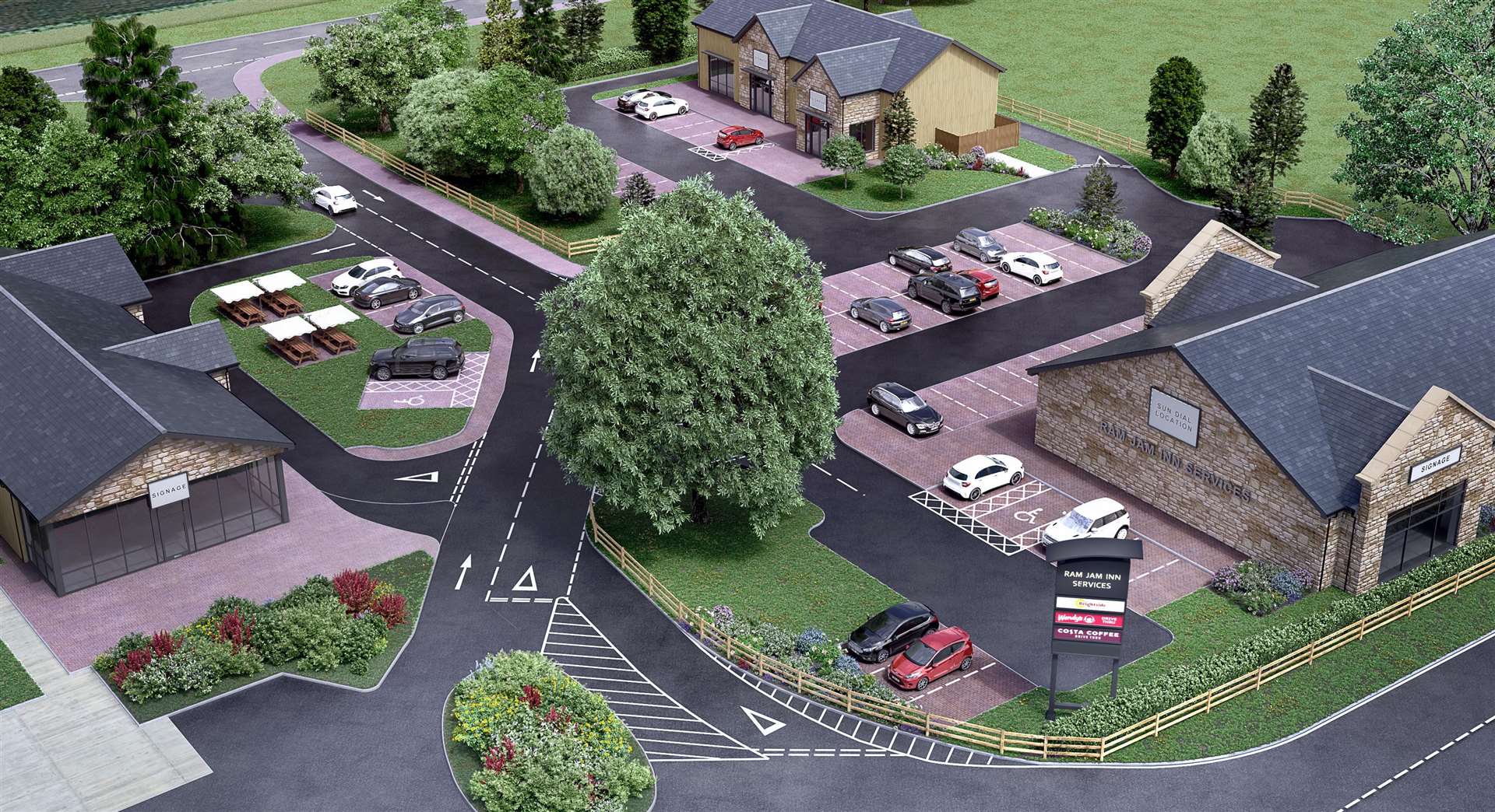 Wendy's and Costa Coffee are heading to the Ram Jam Inn site in Stretton