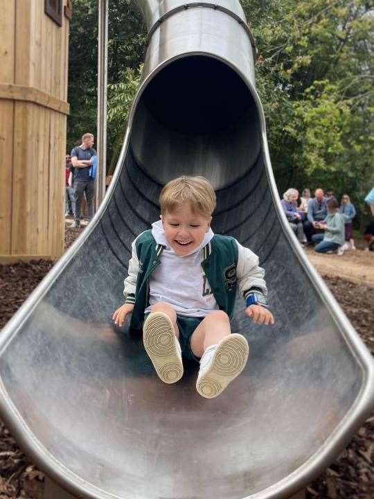 The opening of the Hide and Secrets adventure playground at Burghley House near Stamford