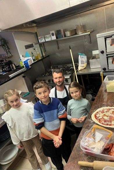 Jason Watson with, from left to right, niece Dolcie (8),son William (9) and niece Gracie (6). PHOTO: SUBMITTED