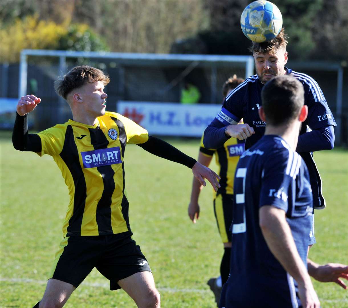 Action from Holbeach United Reserves' home game with Moulton Harrox at Carter's Park. Photo: Chris Lowndes