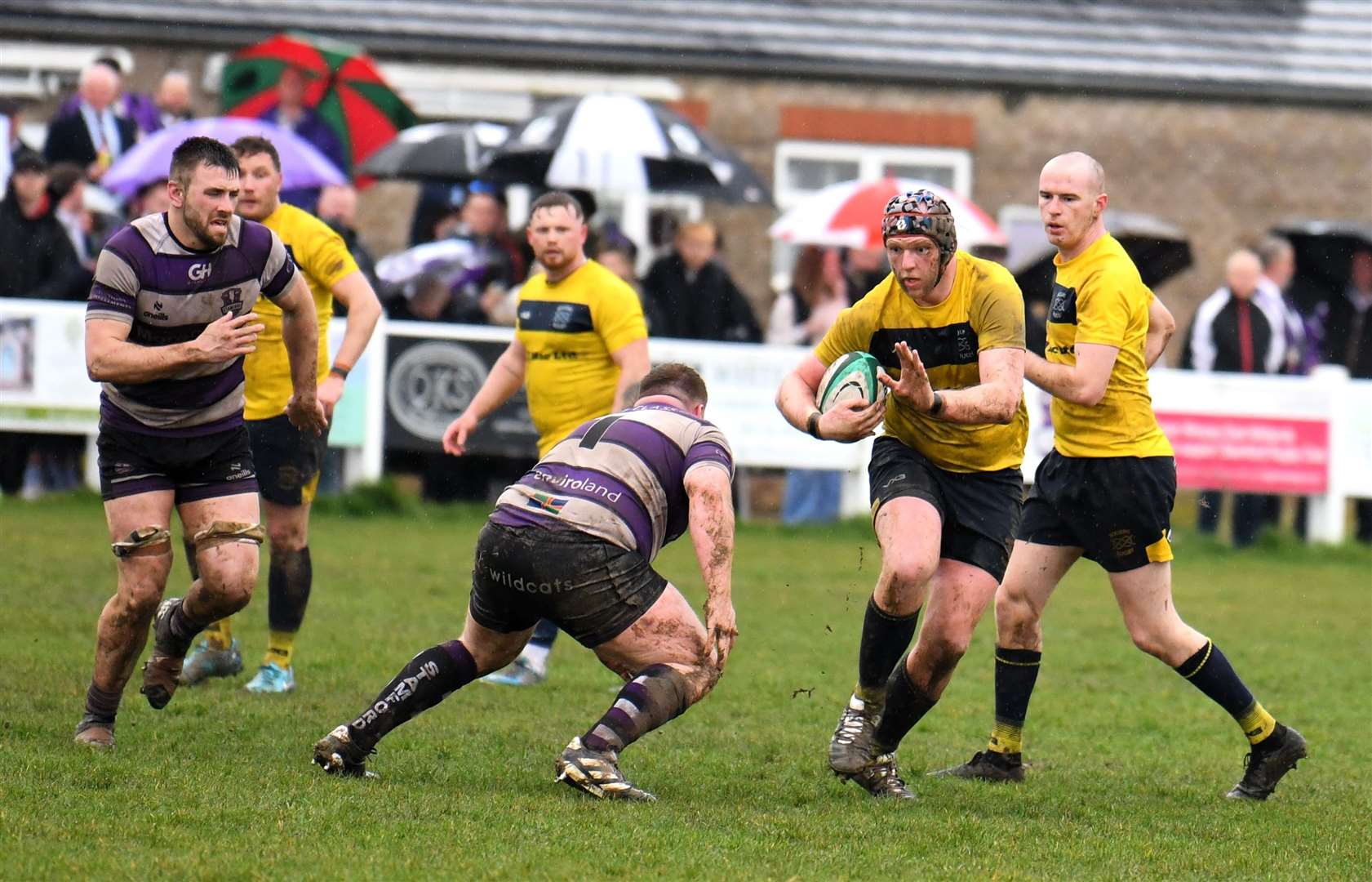 Derby day action as Stamford tackled Bourne. Photo: Alan Hancock