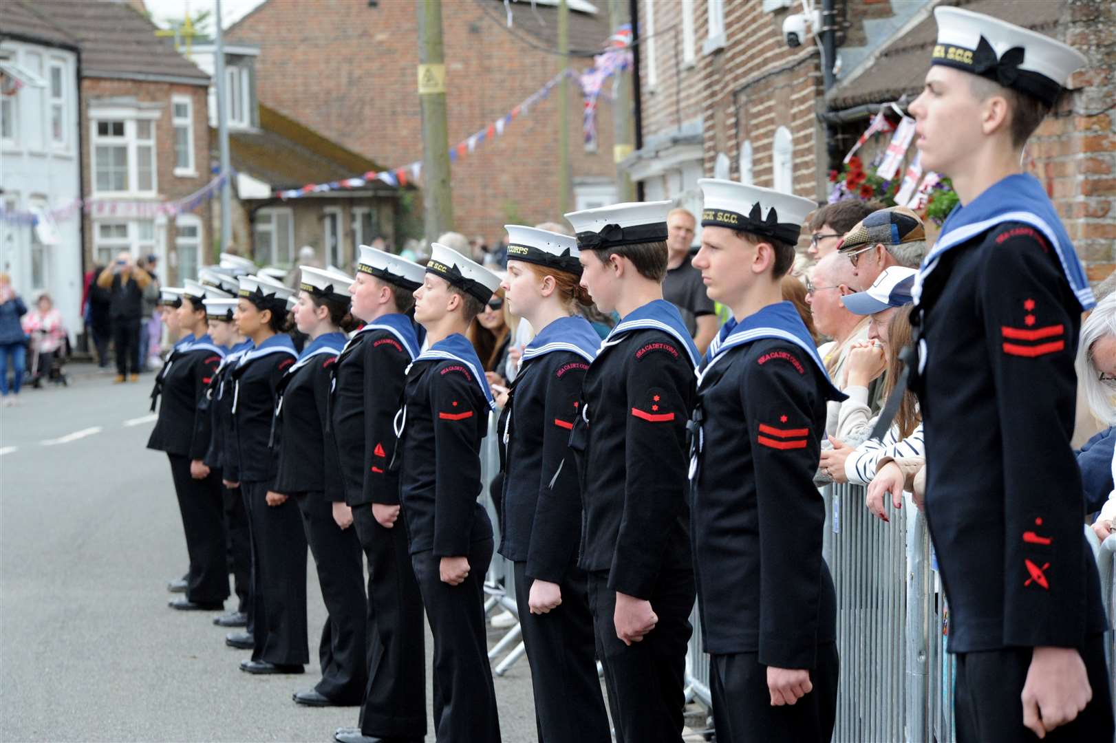 Sea cadets formed a guard of honour along Church Street