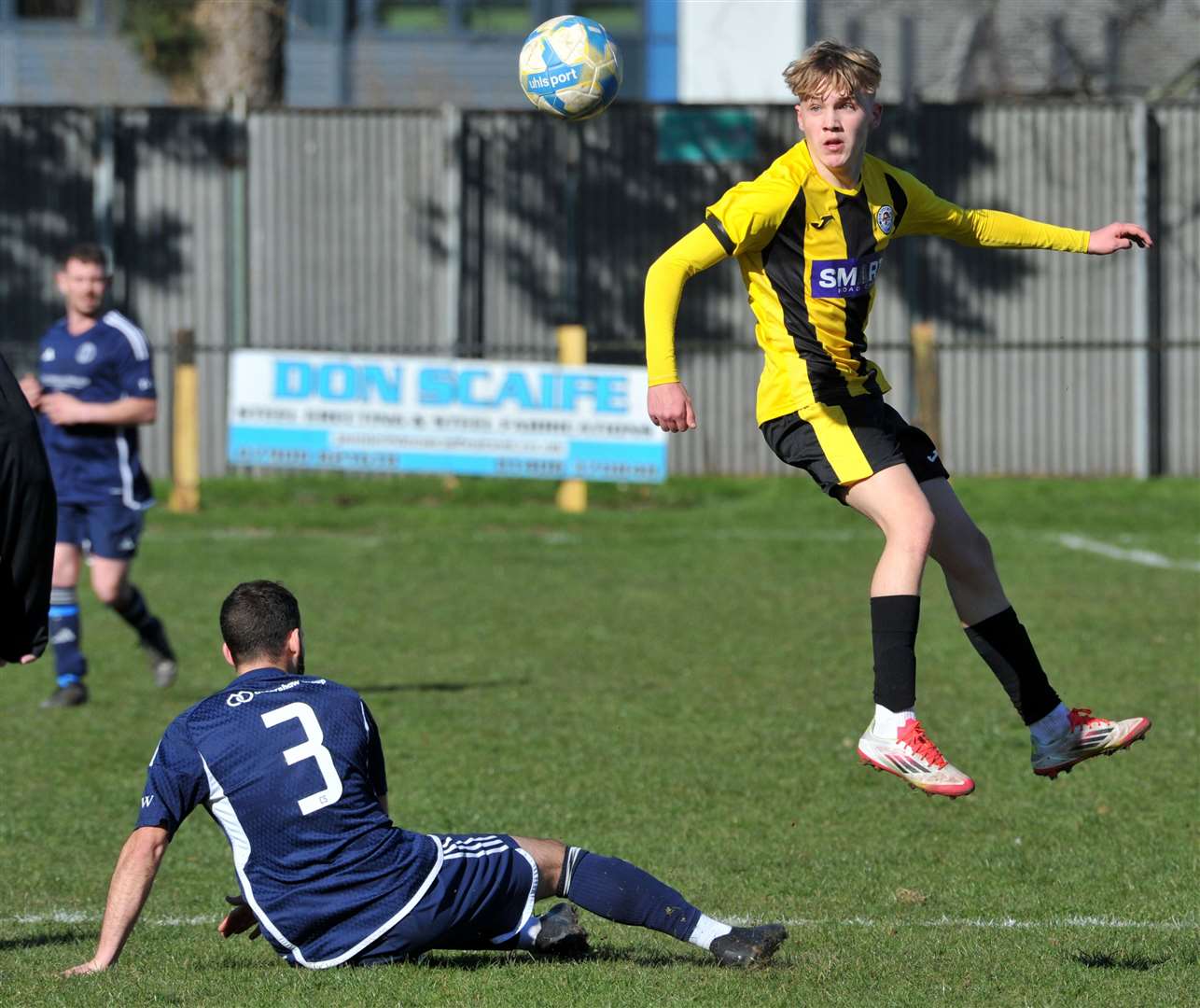 Action from Holbeach United Reserves' home game with Moulton Harrox at Carter's Park. Photo: Chris Lowndes