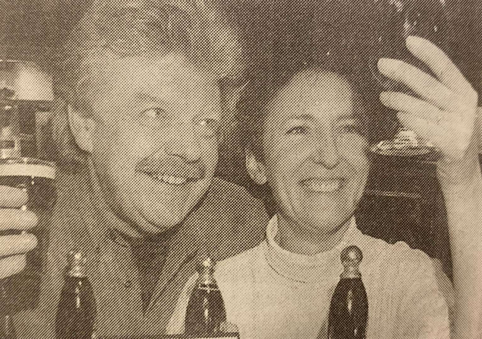 Chris and Liz Overend raise a glass to Millstone 25 years ago.