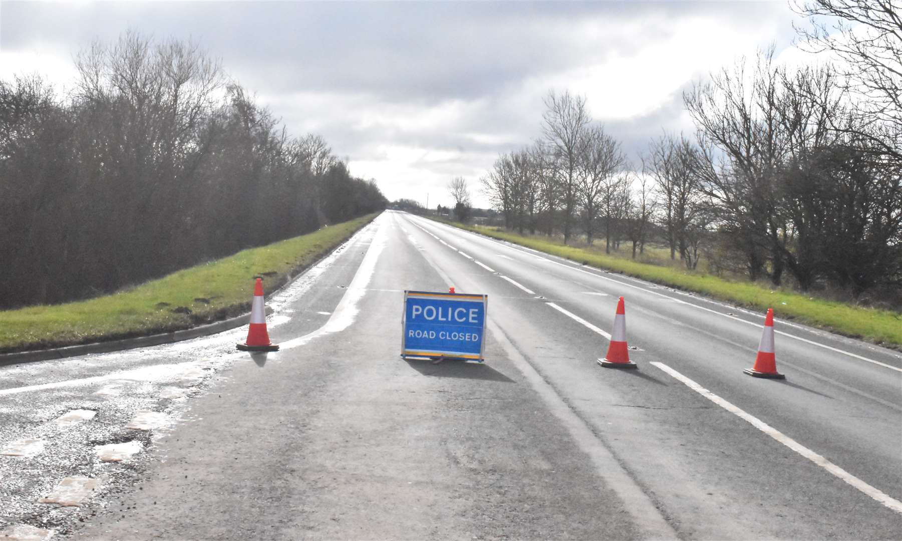 Police had closed the A17 at Swineshead following a fatal collision PHOTO: RSM PHOTOGRAPHY