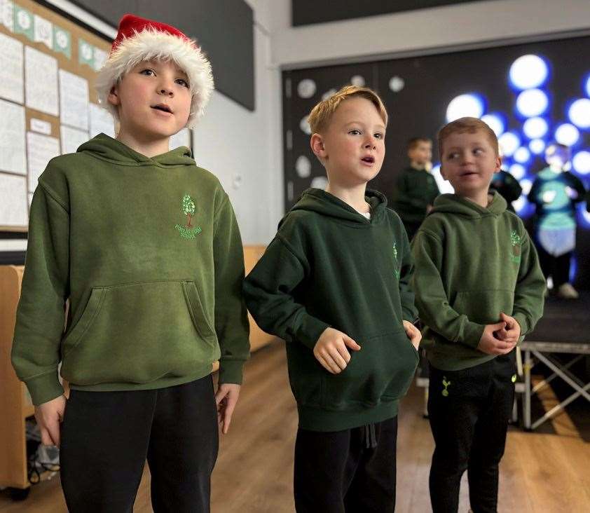 Pupils from each Year group sang for visitors.