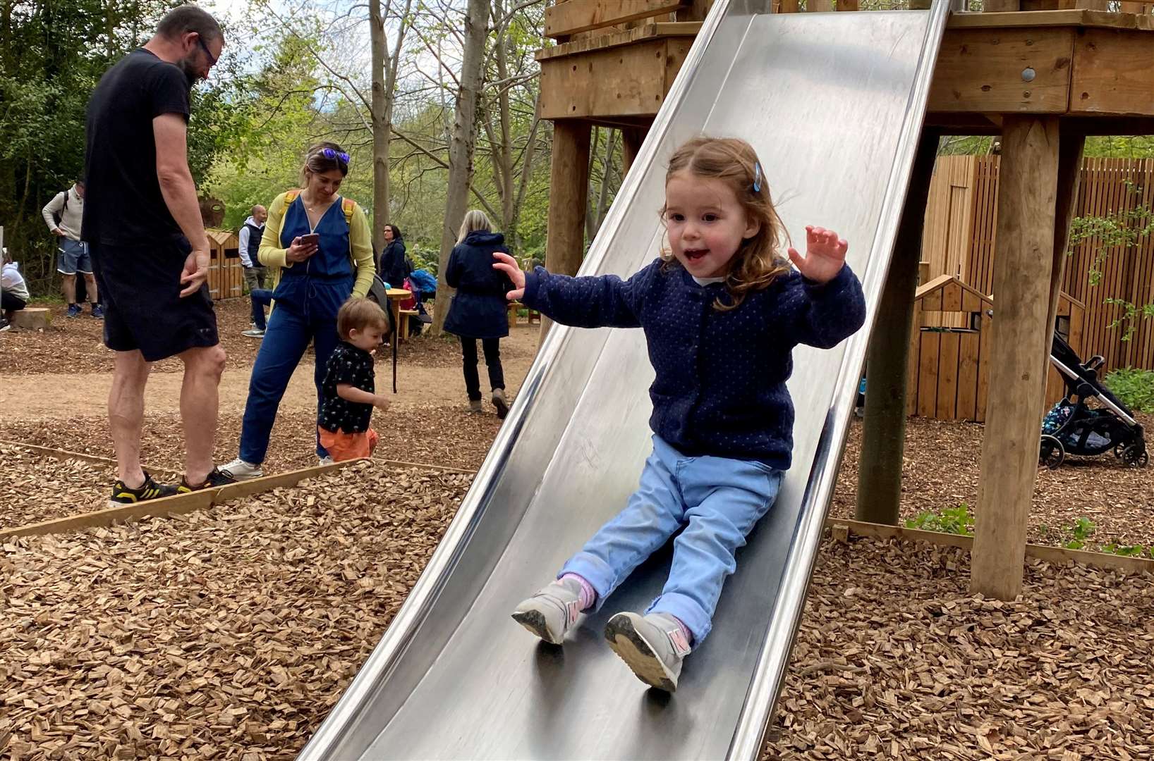 The opening of the Hide and Secrets adventure playground at Burghley House near Stamford