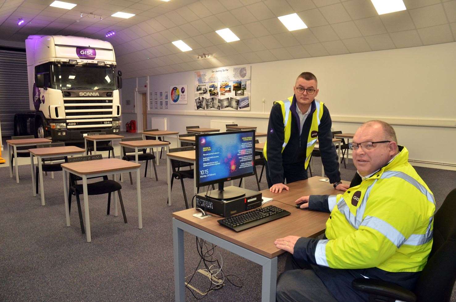 Gist general manager Steve Reid and senior trainer Bogdan Tiganus in the new facility