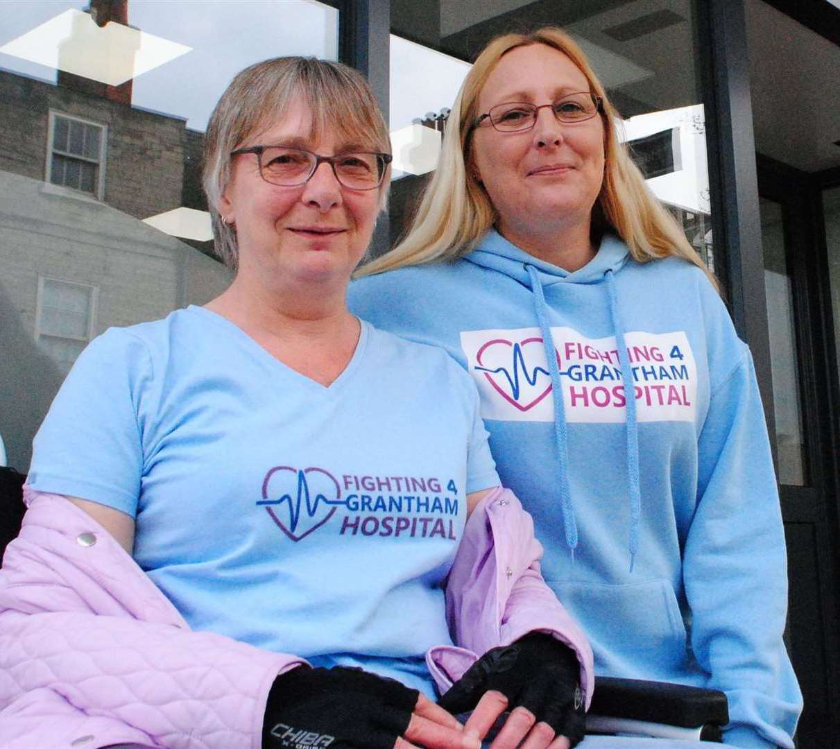 Fighting 4 Grantham Hospital campaigner Jody Clark, right, with her mum Vera Horstead.
