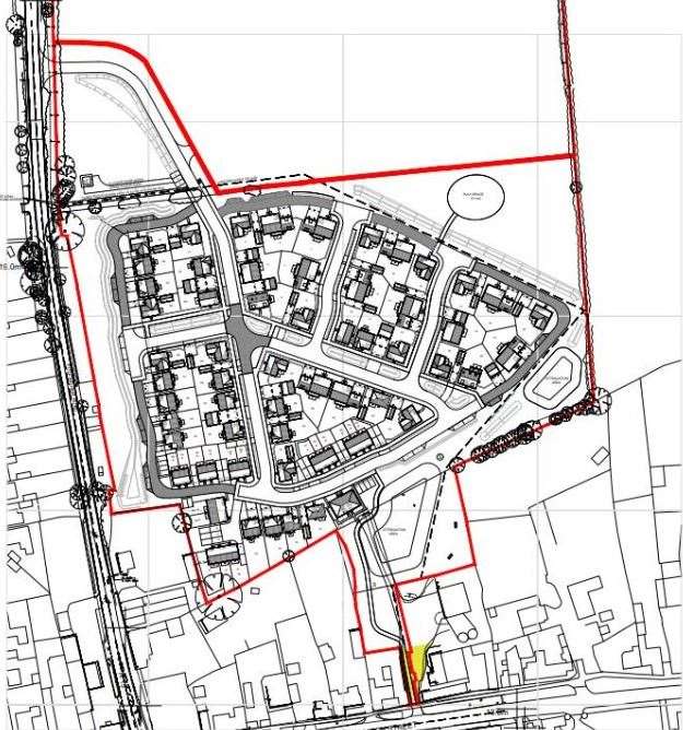 The proposed layout for the development.