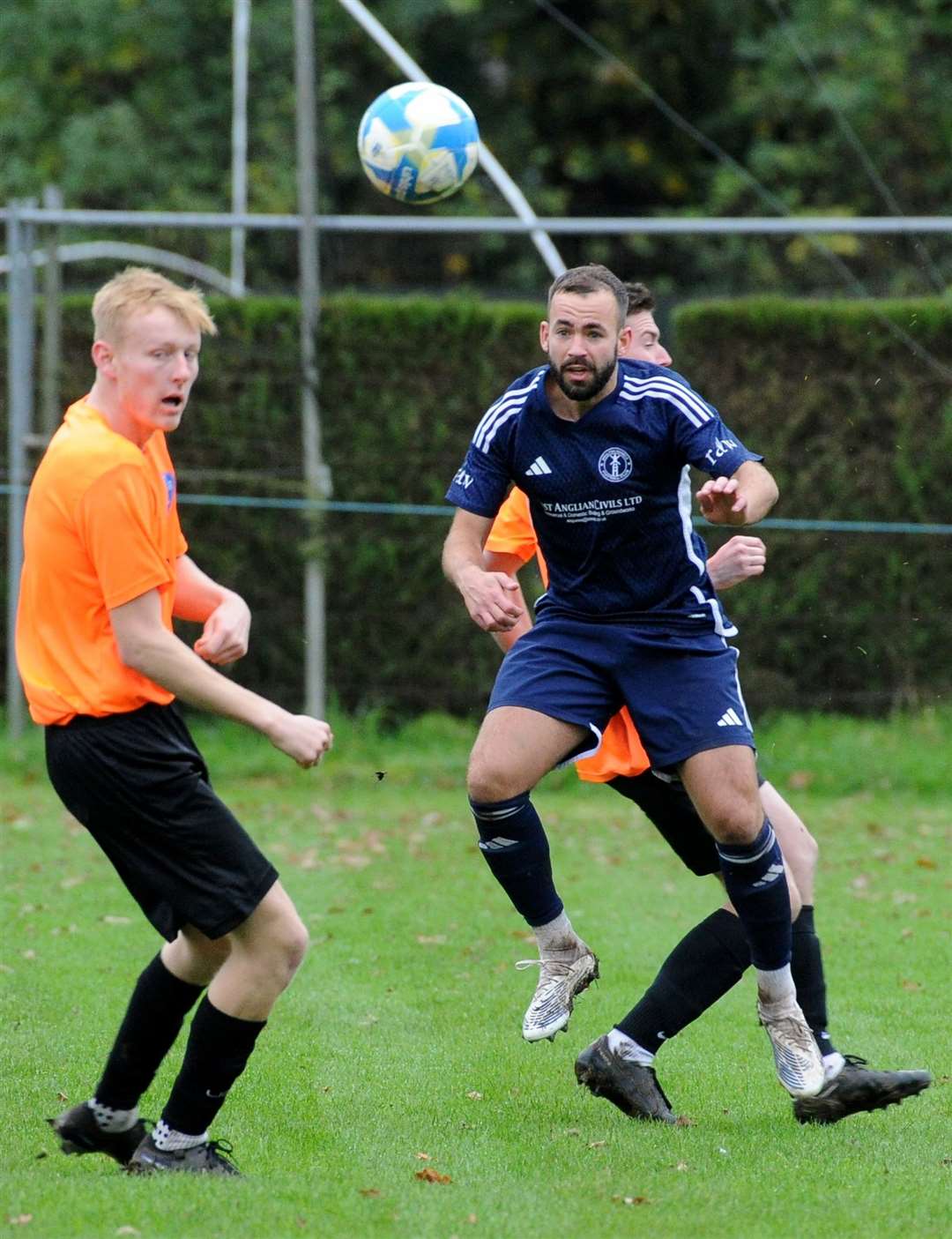 Lincolnshire Junior Cup action from Moulton Harrox's victory over Scotter United. Photo: Chris Lowndes