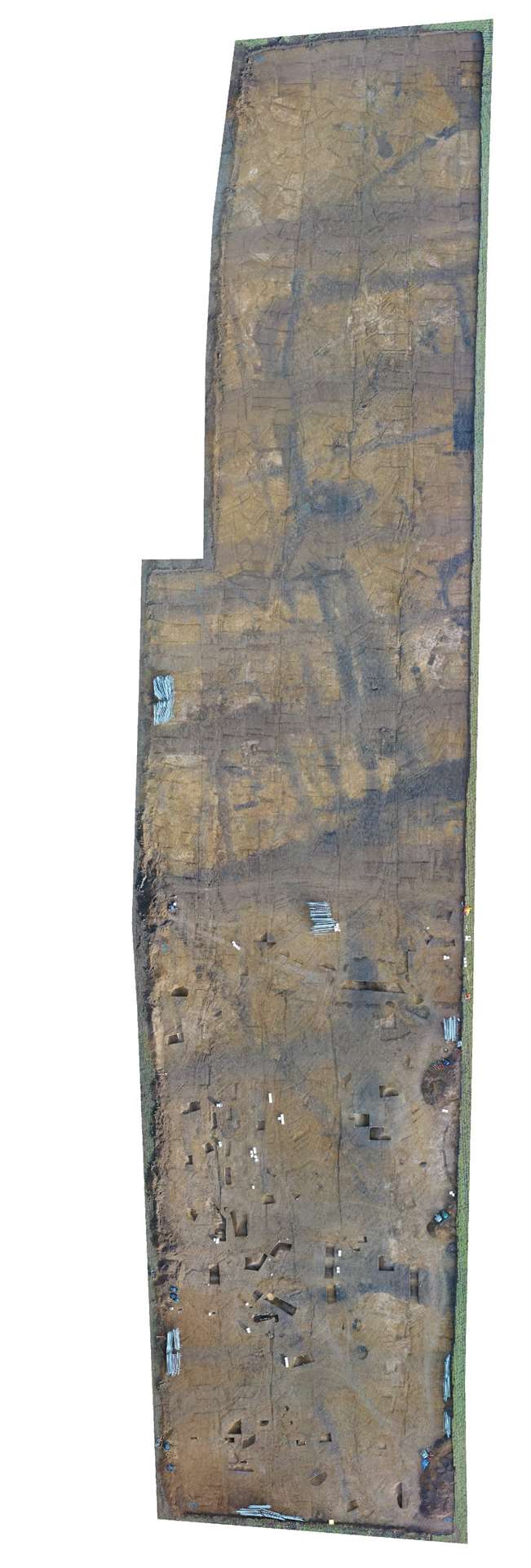 A drone photo of the archaeological dig. Image courtesy of York Archaeology