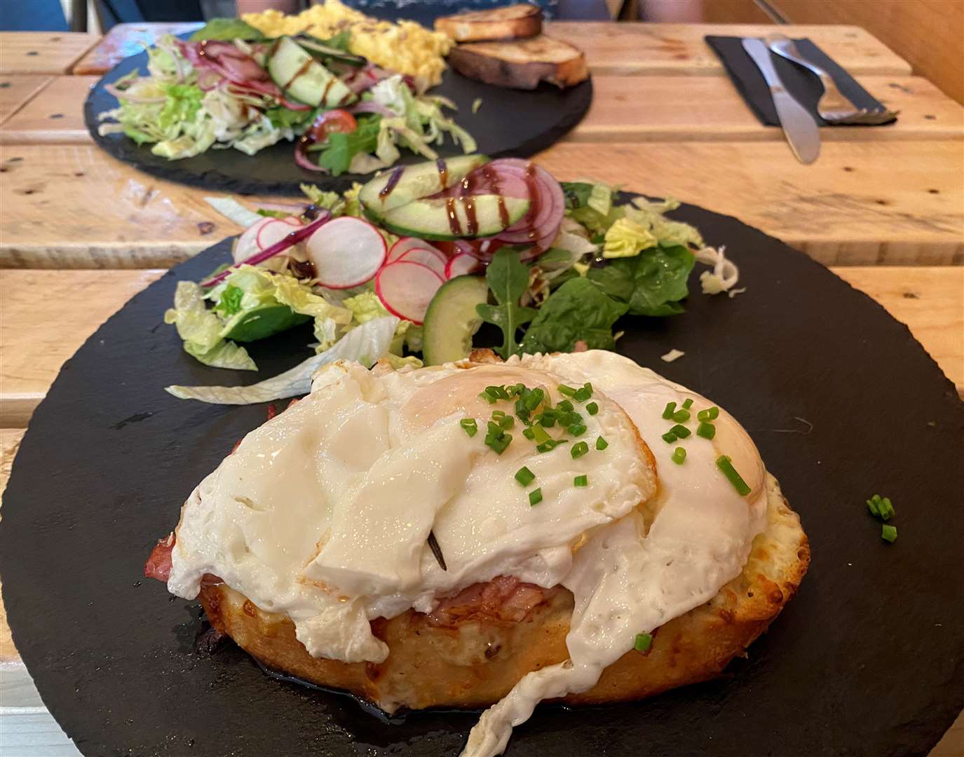 The croque madame went down a treat for mum