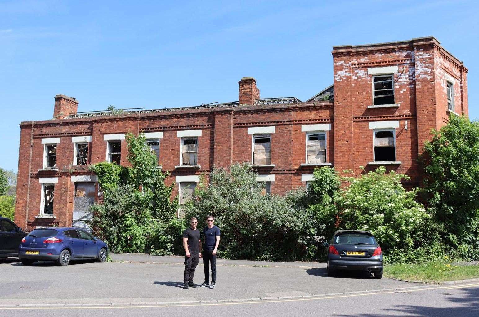 Rob Bridgewater and Jamie Sandford outside their new project - The Bridge Hotel in Sutton Bridge