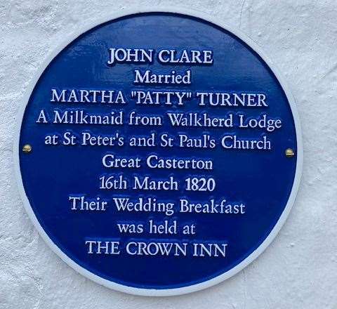 The plaque for John Clare