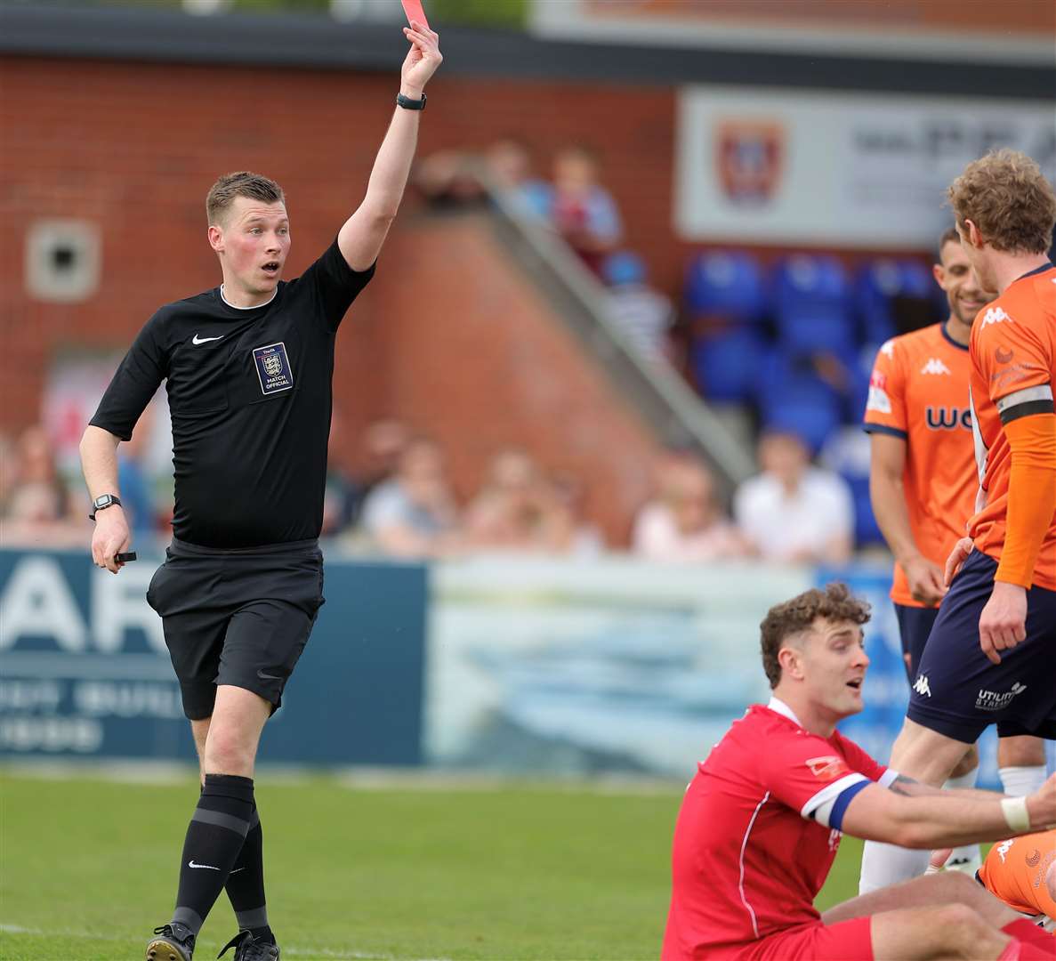 Jack Duffy is sent off. Photo: Rob O'Brien
