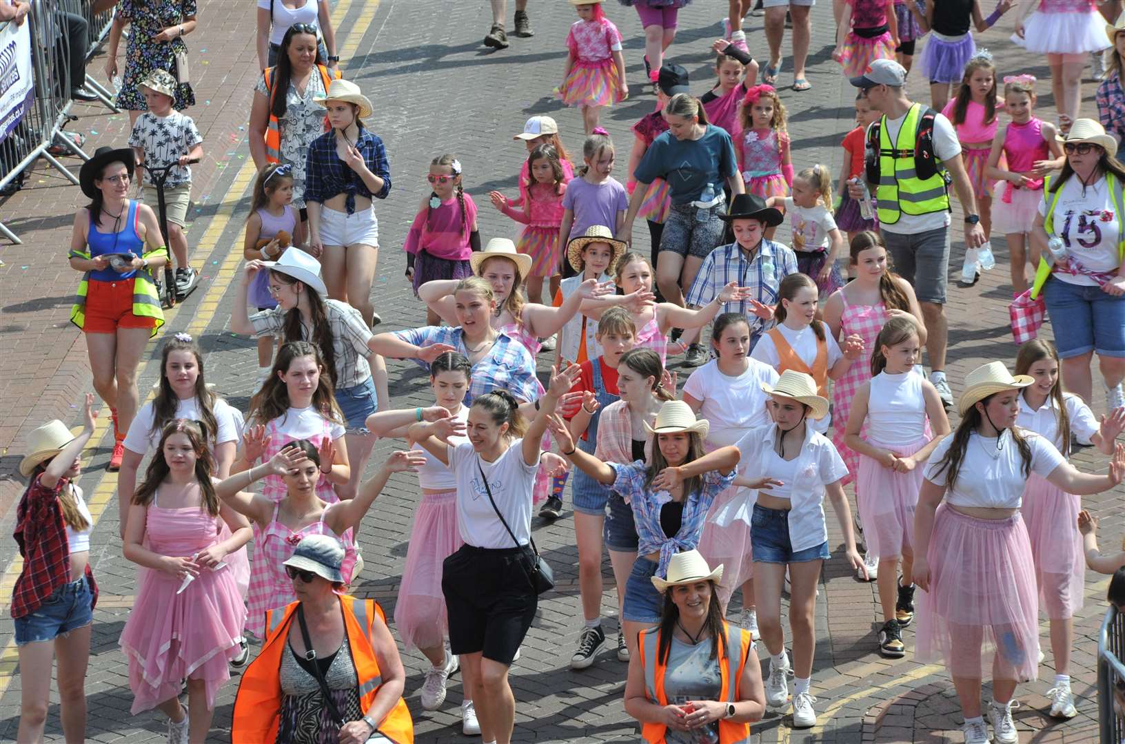 Some of the dancers made their way through Spalding Hall Place