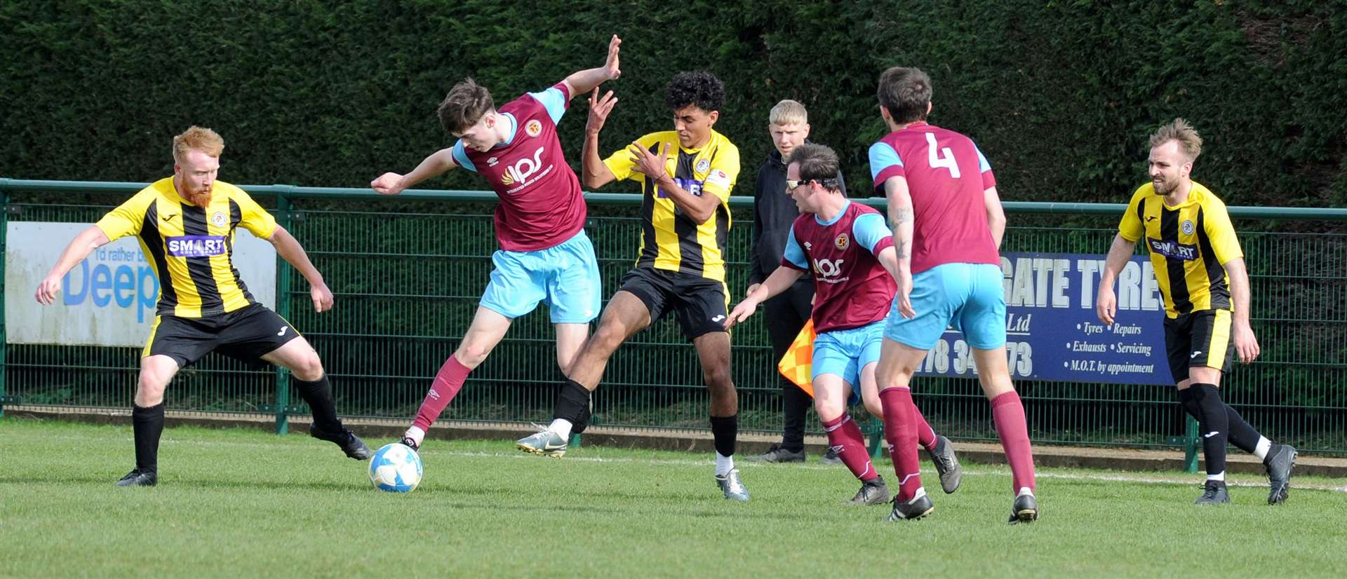 Peterborough League action from Deeping Rangers Reserves' home win over Holbeach Reserves. Photo: Chris Lowndes
