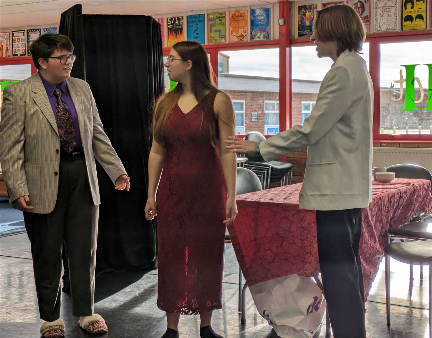 Act II performers in rehearsals