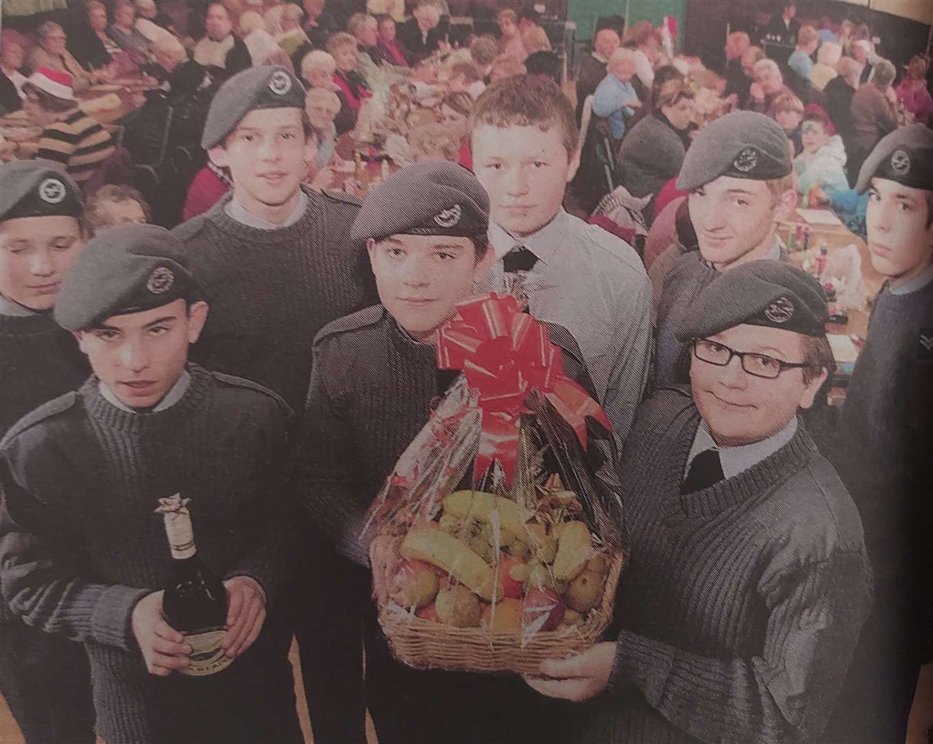 Holbeach Air Training Corps cadets with bingo prizes (53966998)