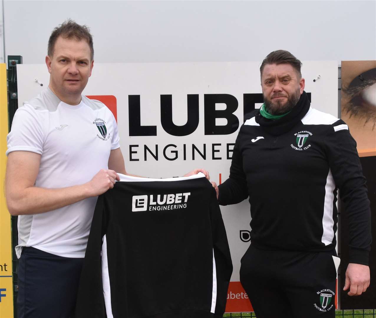 Lubet Engineering of Peterborough have sponsored Blackstones' management duo of Jan Czarnecki and Lloyd Burton with new tops. (54346772)