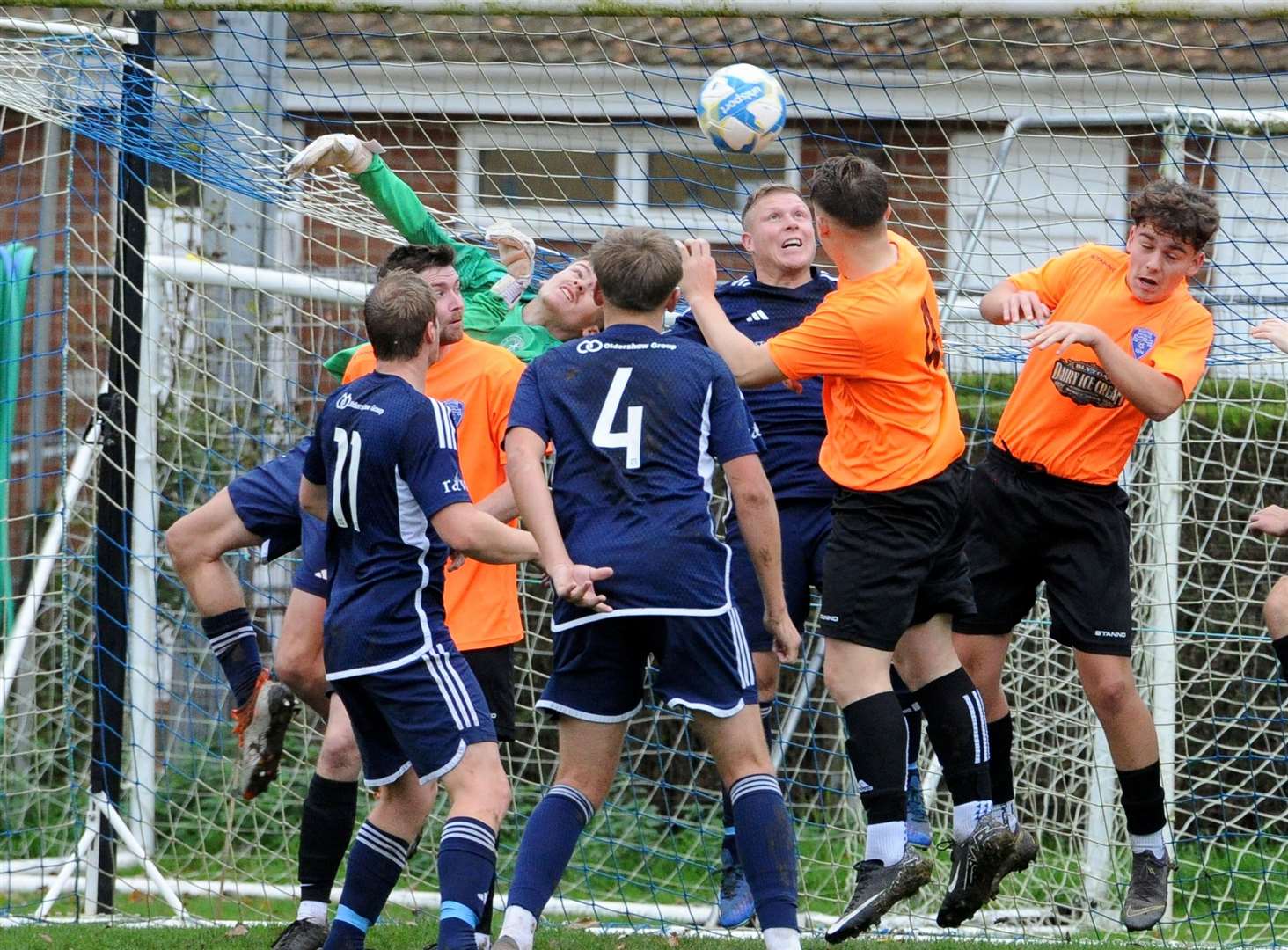 Lincolnshire Junior Cup action from Moulton Harrox's victory over Scotter United. Photo: Chris Lowndes