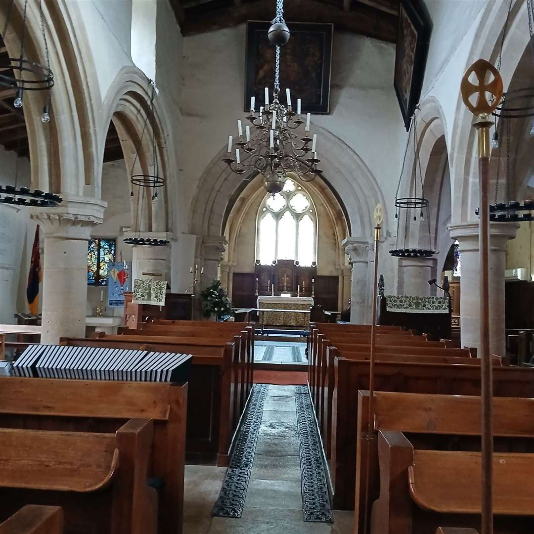 Inside Edith Weston's church