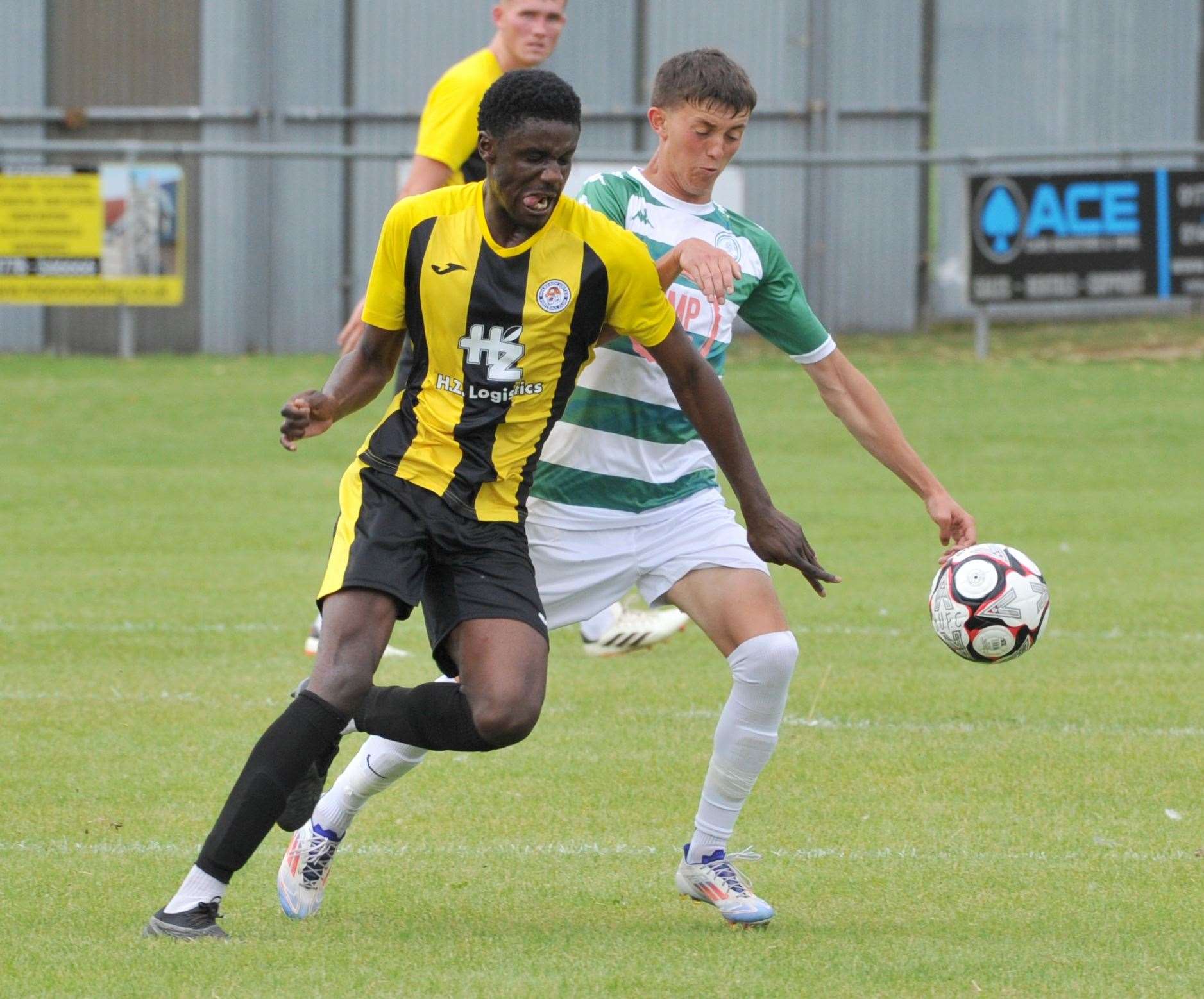 Kelvin Ibeneme scored Holbeach’s winner. Photo: Chris Lowndes