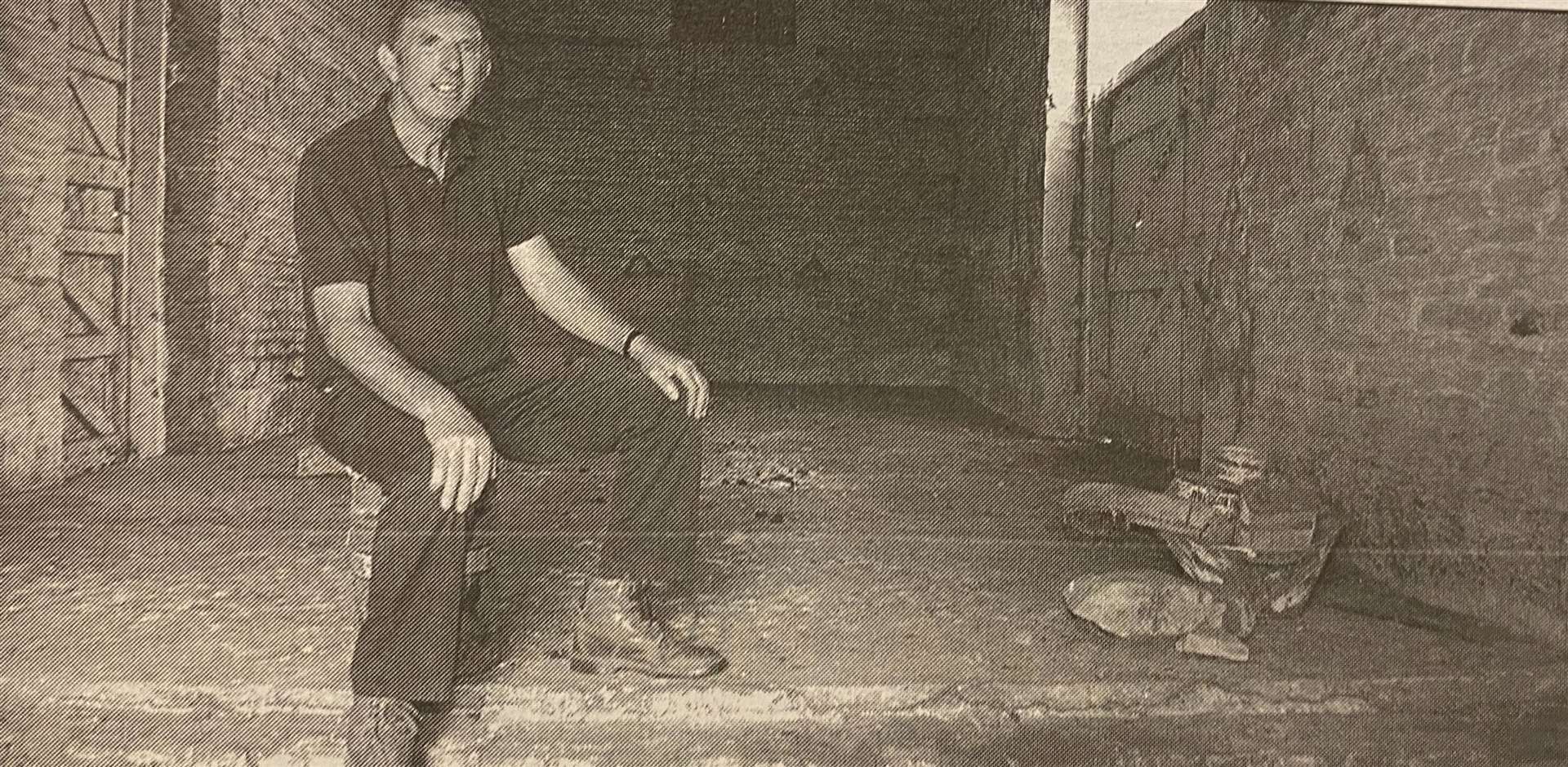 Farmer George Chappell, owner of Eady's Barn, 25 years ago.