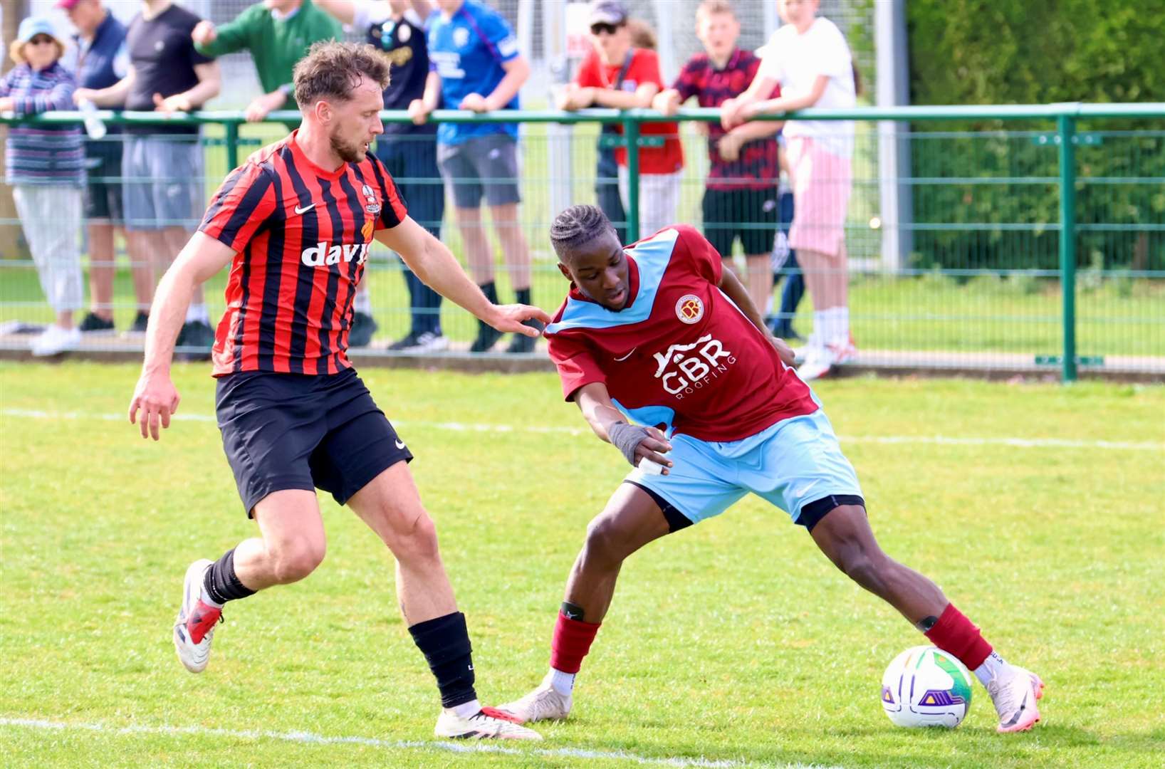 Action from Deeping Rangers' home win over Shirebrook Town. Photo: Jason Richardson